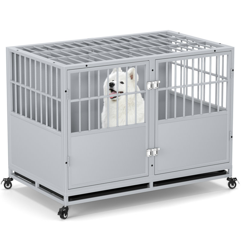 Tucker Murphy Pet™ Stackable Heavy Duty Dog Crate, Chew Proof Pet Metal